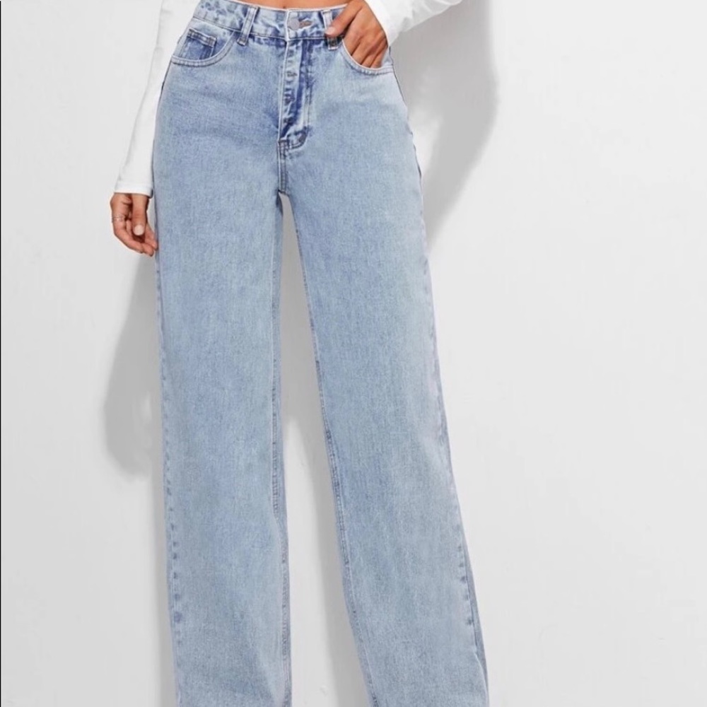 Brand new SHEIN high waist straight cut jeans, sm